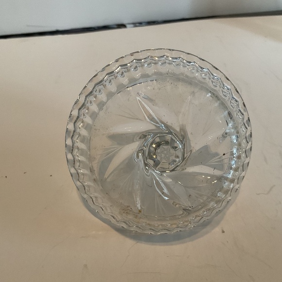 Vintage crystal bell and crystal ring holder for your bedroom dresser-  used - Picture 6 of 7